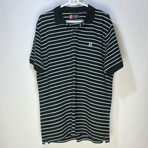 Chaps Striped Short Sleeve Polo Shirt - XL